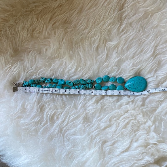 ATI 925 STERLING SILVER TURQUOISE NECKLACE - Picture 11 of 13